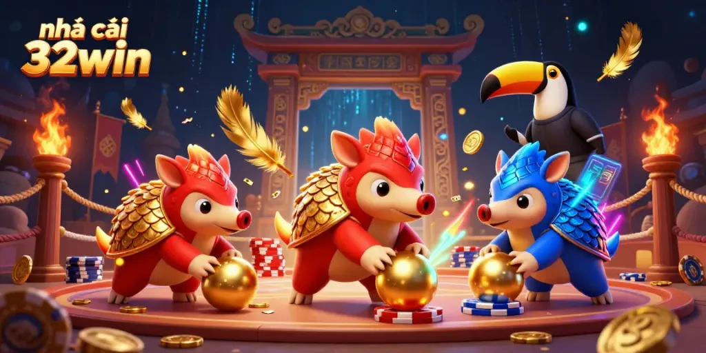 Engage with exhilarating gameplay at nhà cái 32win featuring dynamic pangolin rivals and casino elements.